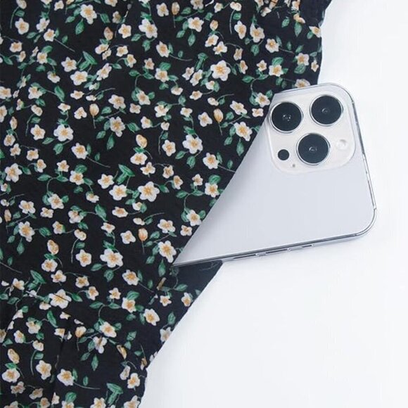 NWT - NIMIN High Waisted Smocked Casual Ruffled Floral Print Shorts with Pockets - Picture 5 of 9